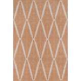 River Geometric Handmade Flatweave Orange Area Rug