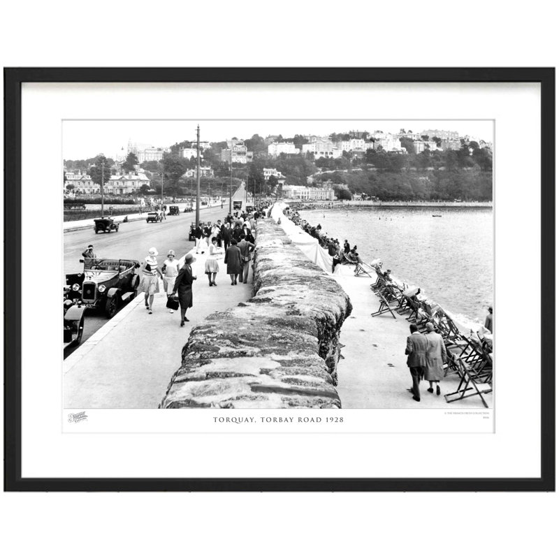 Torquay, Torbay Road 1928 by Francis Frith - Single Picture Frame Print, 40cm H x 50cm W x 2.3cm D