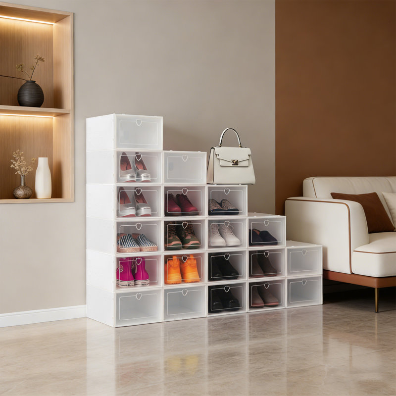 Boîte à chaussures 20PCS Range-chaussures en plastique transparent
