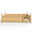 Lit simple Montessori avec garde-corps pleine longueur et bibliothèque latérale, lit bas pour enfant avec rangement - Naturel-617513402-617513403