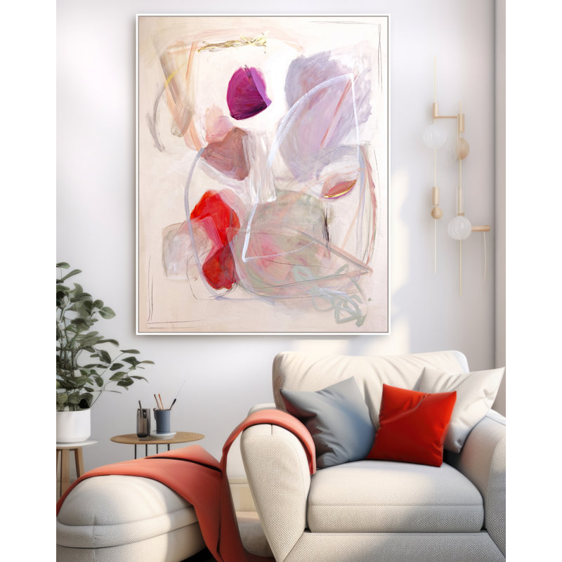 Tulip Play II Print by Katie Ré Scheidt, 53.25" H x 42.25" W, White Floater Framed