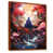 Toile avec cadre flottant brun