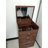 Stylish Walnut Makeup Vanity With Internal Storage Compartments And Cushioned Stool Modern Dressing Table Elegant Mirror Features-254258488