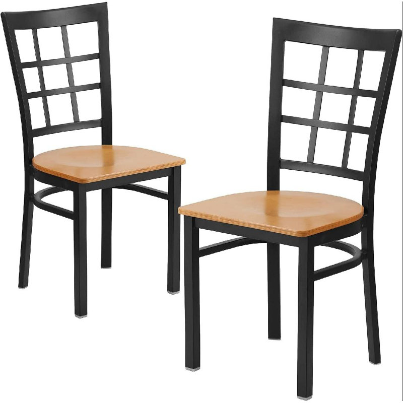 Chaise de restaurant en métal Prompton, Naturel
