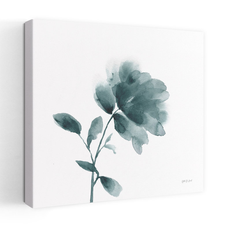 Art floral contemporain Tranquil Blossom II, H 18 po x l 18 po