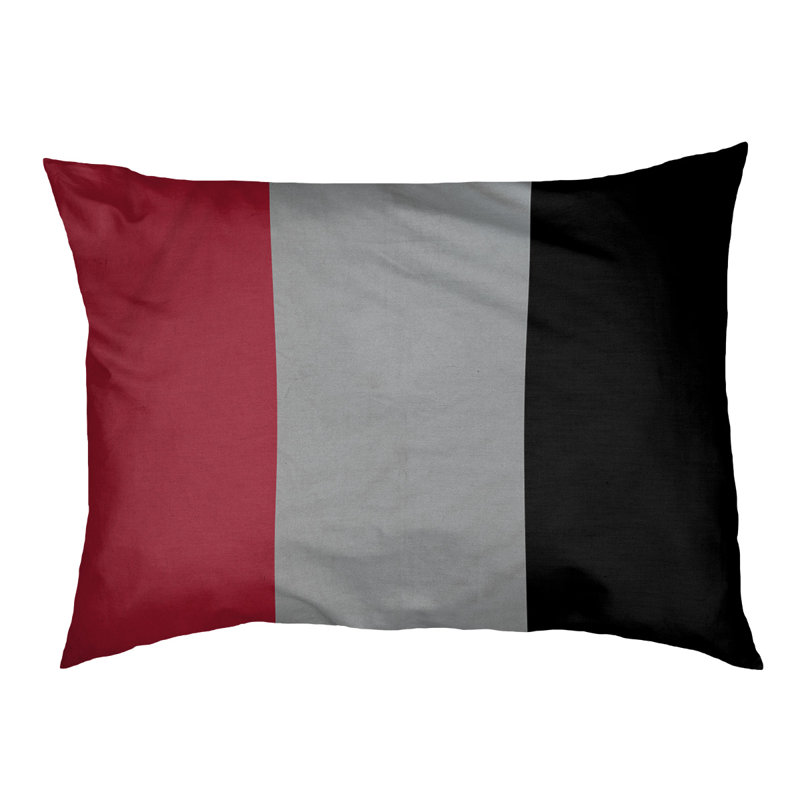 Coussin stylisé à rayures pour équipes de football, L 40 po x l 30 po, Argenté