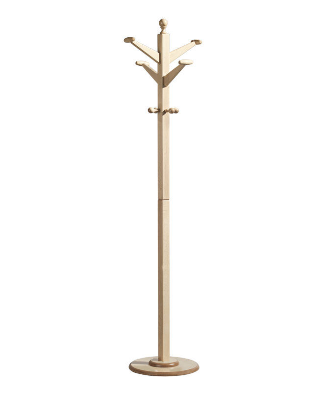 Freestanding 8 - Hook Coat Rack, Natural