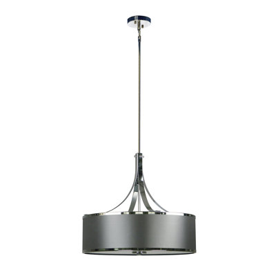 Lustre tambour 4 lumières à abat-jour
