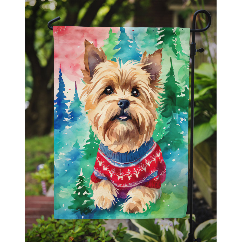 Polyester double face Noël, H 15,5 po x l 11,25 po