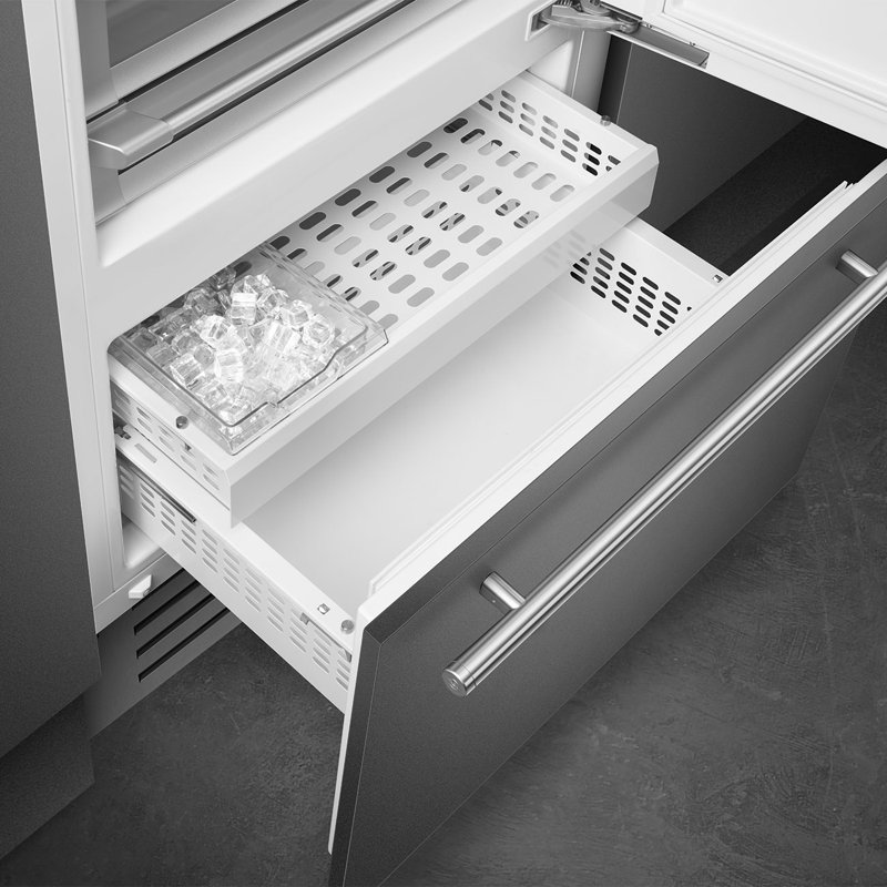 36" Bottom-Mount Refrigerator, Auto Ice Maker, Dual Evaporators And Inverter Compressors, TFT Touch Display