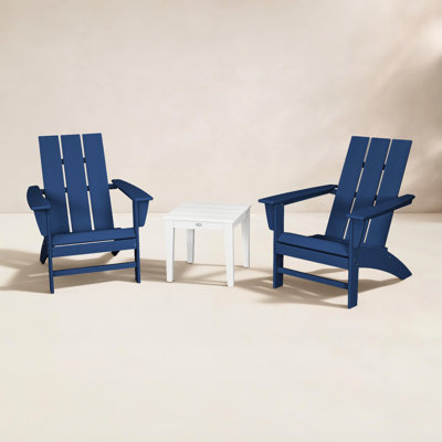 POLYWOOD® Modern Adirondack 2-Person Patio Seating Group