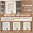 43.5 Inch Fluted Makeup Vanity Desk with Lights,Stool and Charging Station-552674688