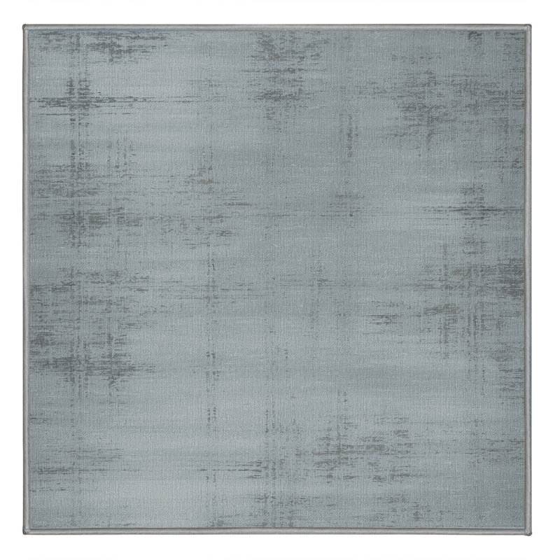 Tapis abstrait gris lavable à la machine, Carré 6 pi