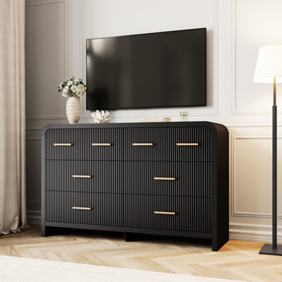 Commode 17 tiroirs cannelée 17 Stories