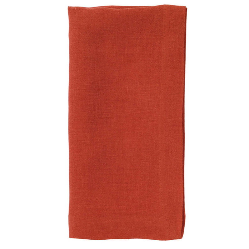 Riviera Linen Square Napkin, Paprika