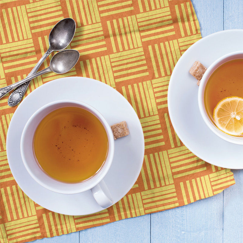 Jaya Tea Towel Kitchen Towel, Orange/Yellow, Poly Twill