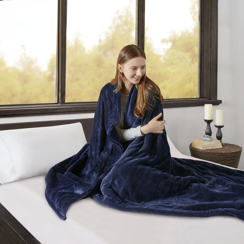 Indigo King Heated Microlight to Berber Blanket