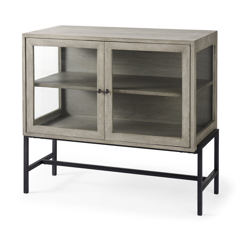 Buffet décoratif 2 portes Warner Iron, Gris