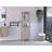 Linen Cabinet, Two Interior  Shelves, Two Open Shelves, Single Door-1518020154