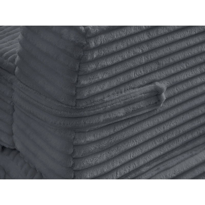 Chaise longue surdimensionnée rembourrée, aucun assemblage requis, Gris