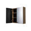 Ontario Oak Black Double Cabinet