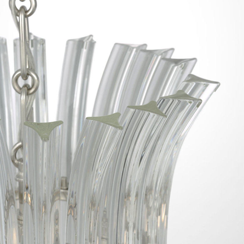 AERIN Rhine 12" Pendant with Crystal, Polished Nickel