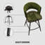 Chaise de bar rembourrée 360-2030253423
