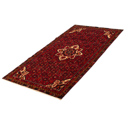 Tapis rouge noué à la main unique 4 pi 8 po x 8 pi 10 po Andelz