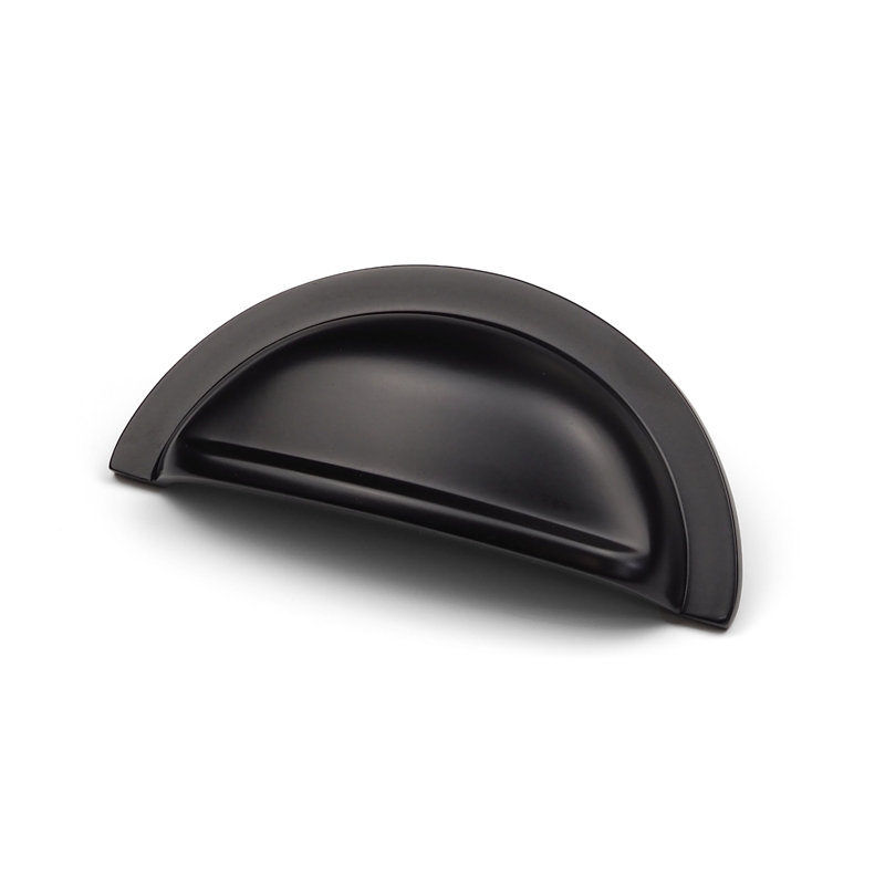 Matt Black Handles & Coordinating Knob, 76mm Cup