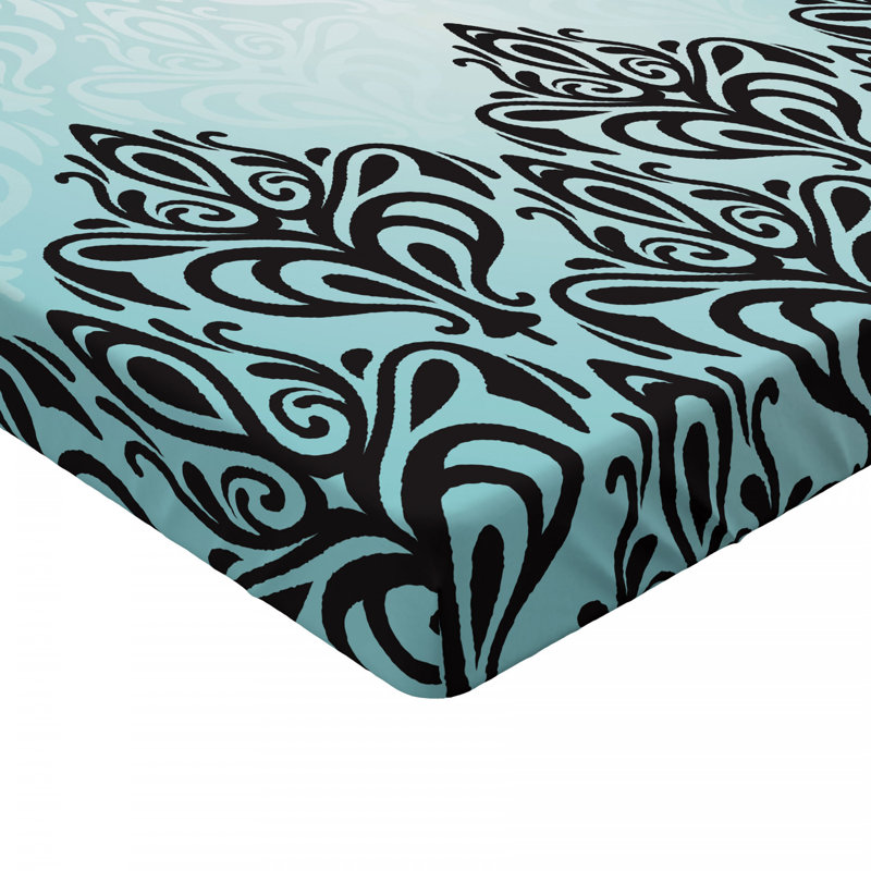 Microfiber Damask Fitted Sheet, Full Fitted Sheet