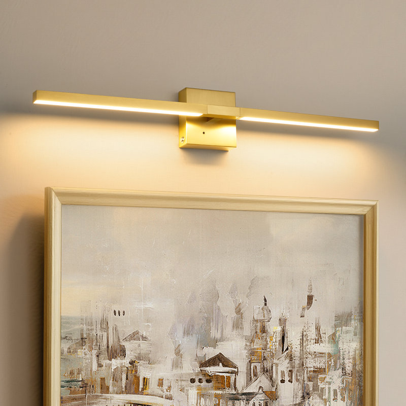 Lampe pour tableau 24 "à DEL sans fil à intensité variable avec télécommande, Doré, H 3,35 po x l 24 po x P 4,7 po