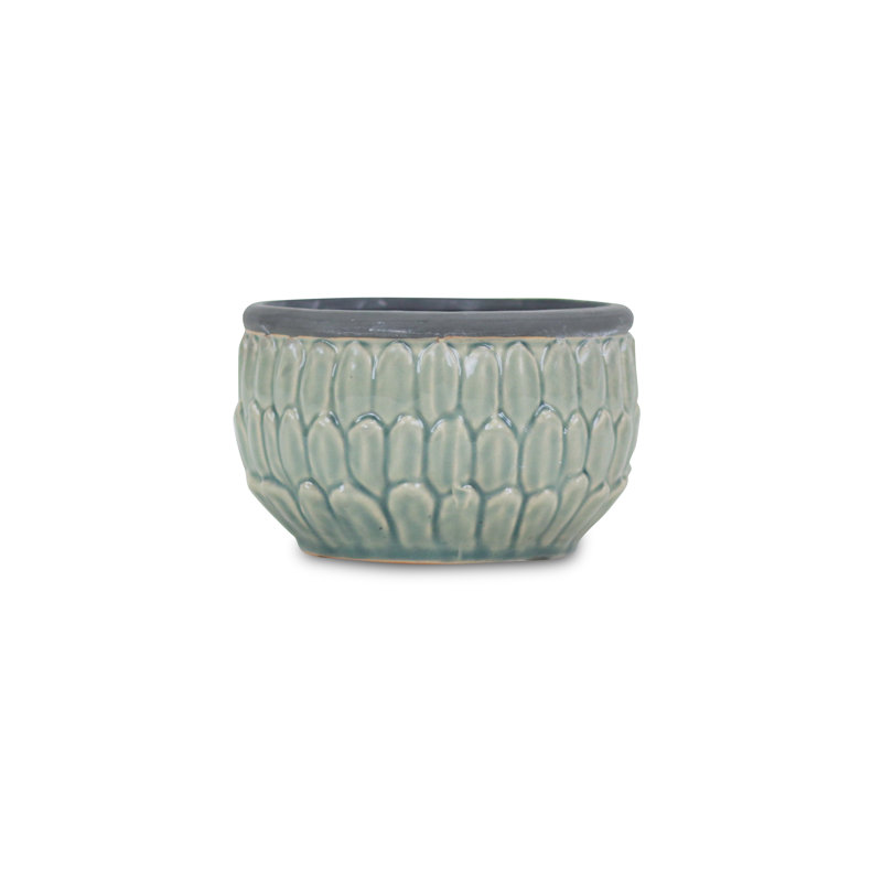 Pot de fleurs en céramique, H 3,75 po x l 6,5 po x P 6,5 po