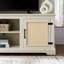 Meuble télé blanc avec portes, 2 étagères, compatible avec les téléviseurs de 70 pouces, 165 cm (l) x 39 cm (p) x 62 cm (h), style table, design, étagères et placards à portes, pour téléviseurs