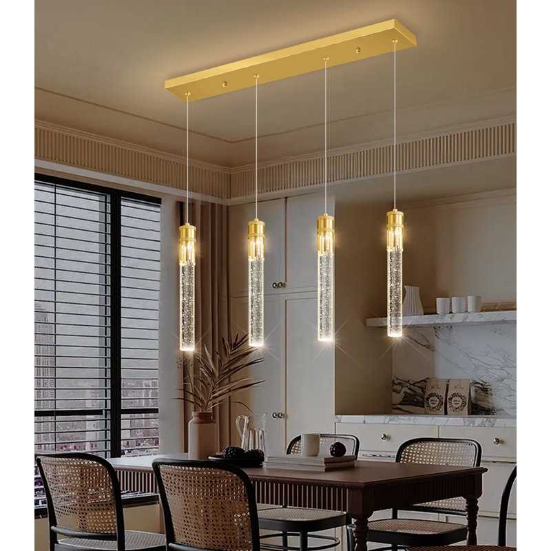 Crystal Chandelier Dimmable, Gold