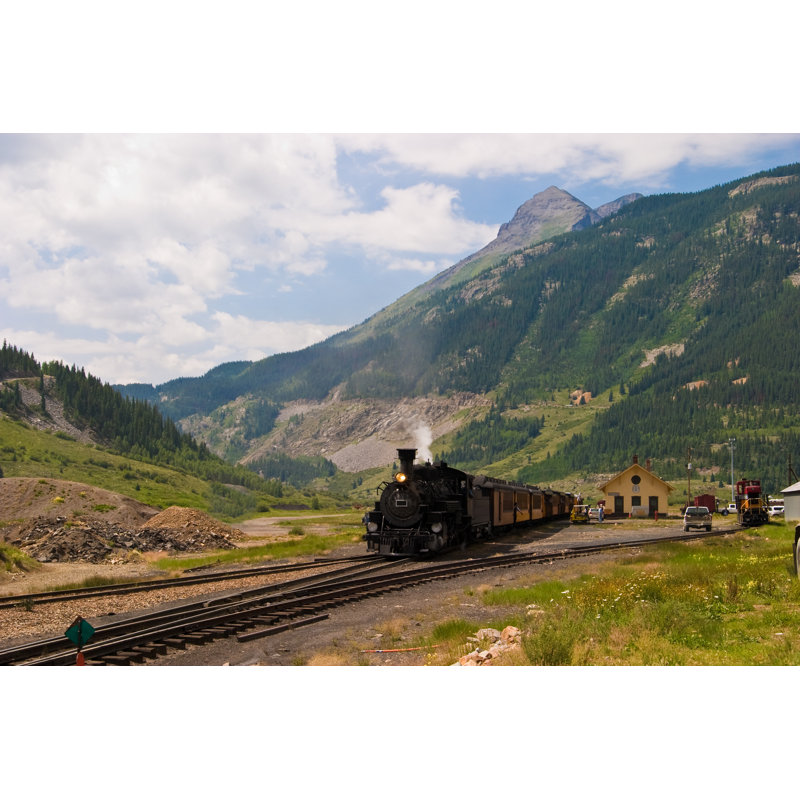 Mountain Train - Wrapped Canvas Print, 20cm H x 30cm W x 3.8cm D