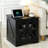 Farmhouse End Table with Charging Station - Nightstand with 2 Outlets & 2 USB Ports - Vintage Industrial Side Table-1131583838-1133463443