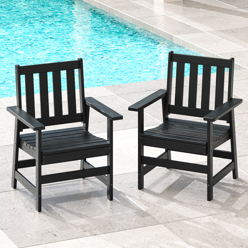 Chaise d'extérieur HDPESRS, Noir