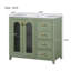 Meuble-lavabo 36 po avec 2 portes à fermeture douce et 3 tiroirs - Armoire élégante pour salle de bain Espace de rangement de 36 po