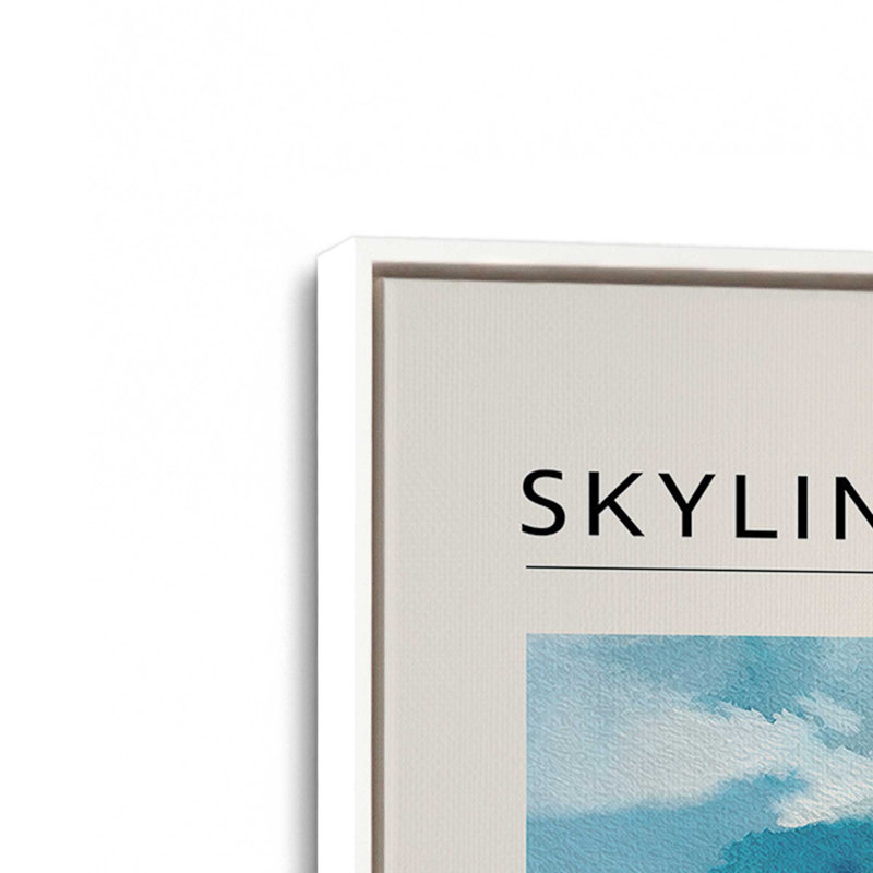 Impression sur toile, "Skyline Trail", Cadre flottant blanc opaque, 24 po x 36 po