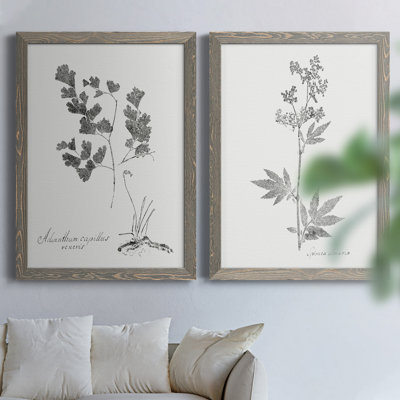 «Botanical Imprint I», ensemble de 2 peintures sur toile encadrées
