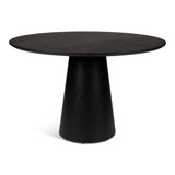 Modern Brazilian Mona Wooden Top Round Dining Table