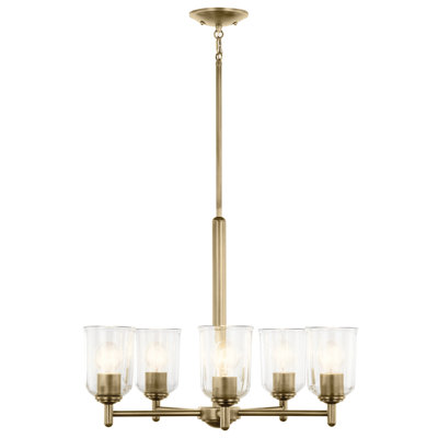 18.5" 5-Light Chandelier with Clear Glass