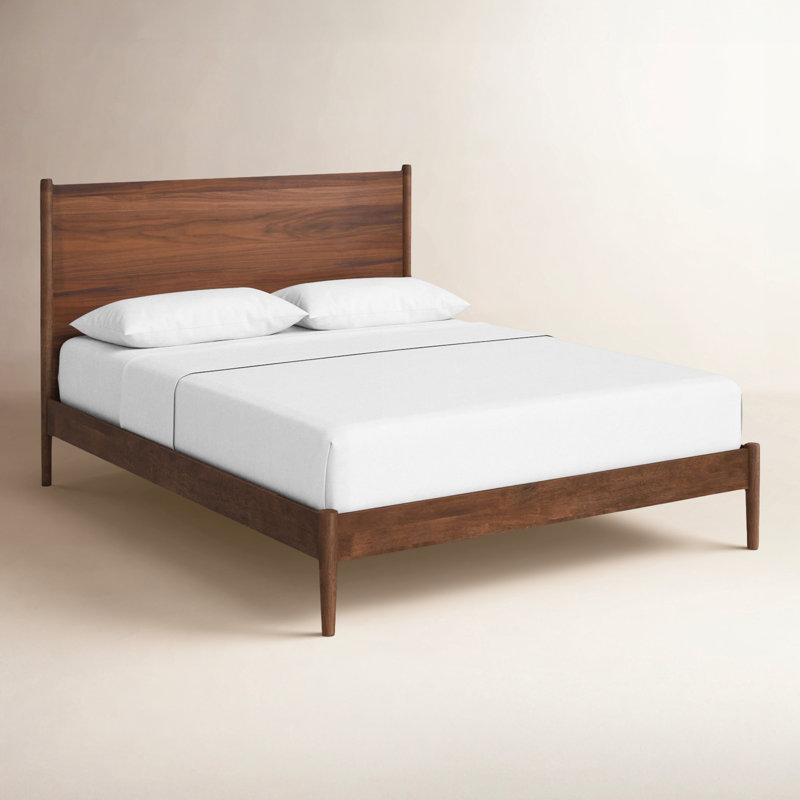 Lit en bois Antigua, Grand, Noyer