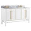 Mason 60" Double Bathroom Vanity with Carrara Marble Top-1354445737-1354445739-1354445743