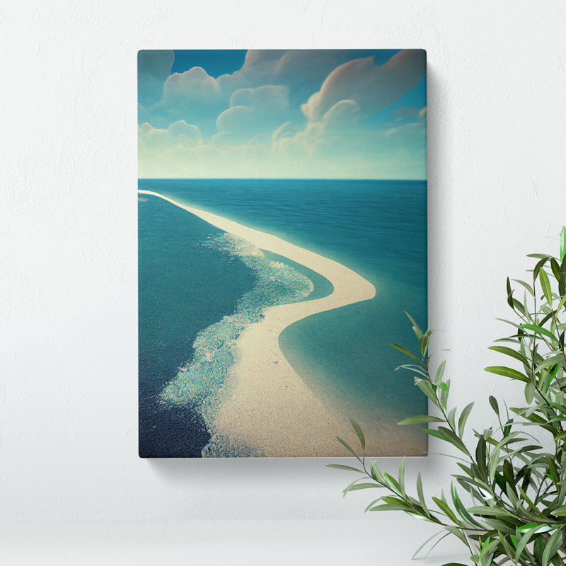Beach Divide - Wrapped Canvas, 50cm H x 35cm W x 3cm D