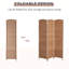 Écran d'intimité de 6 pi de hauteur - tissage naturel. Tissage artistique pour un look chic. 3 panneaux pliables et portatifs. Idéal petits appartements. Paravent pratique à charnière. Avec rehausse l'élégance. Charnière.