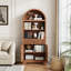 Bibliothèque 70,8 po H avec rangement et armoire arquée-616372866