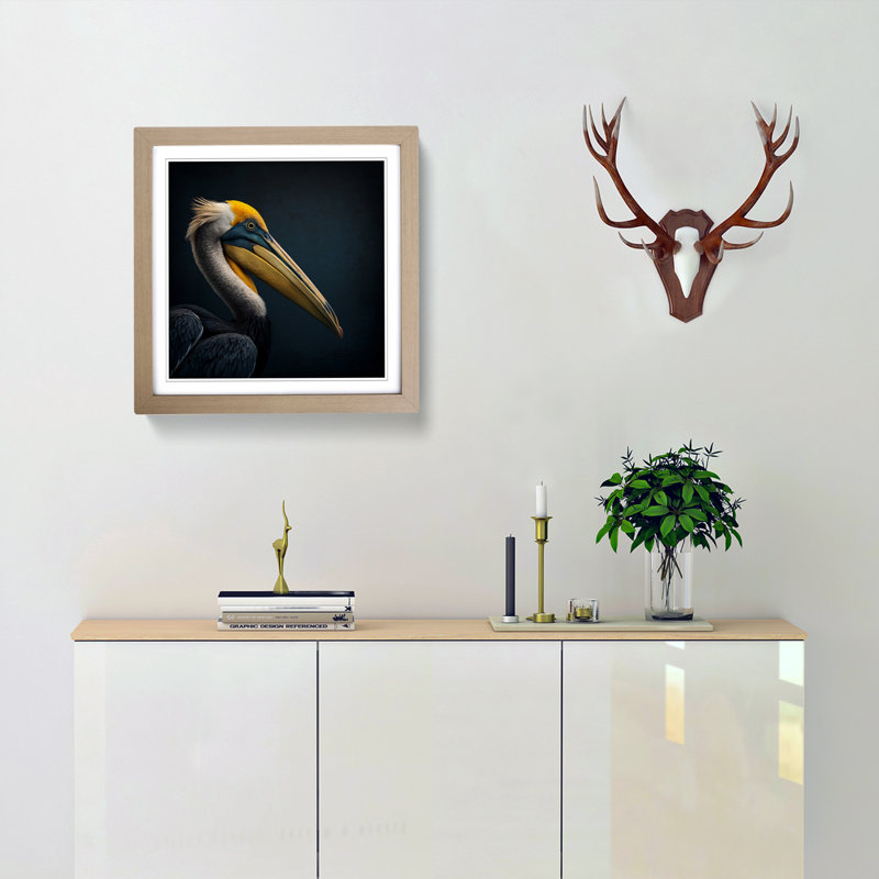 Pelican Bauhaus - Framed Print, Oak