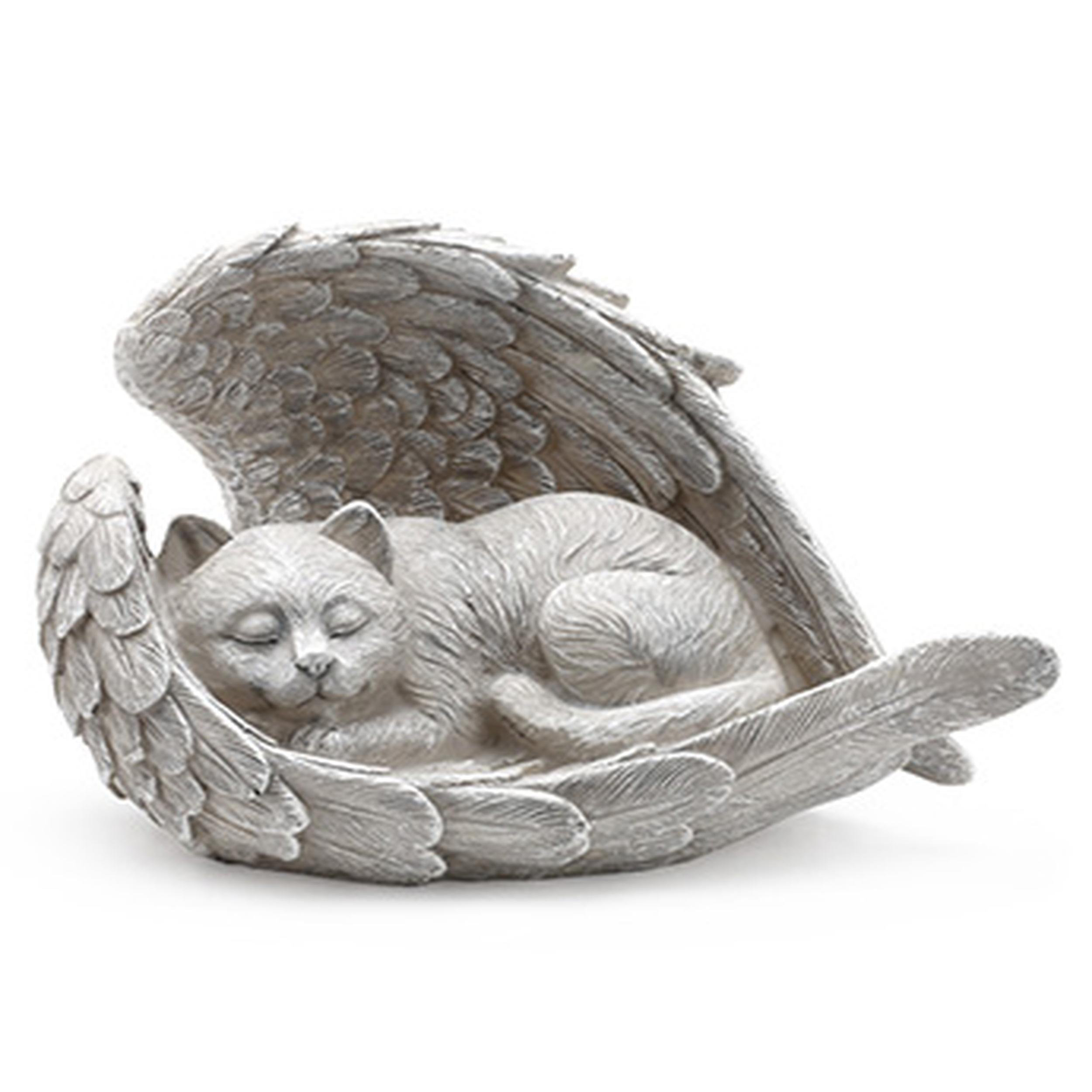 Fleur De Lis Living Cat Nested Sleeping In Angel Wings - Wayfair Canada
