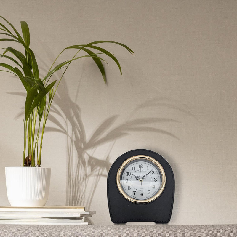 Aatiqah Analog Electric Tabletop Clock, Black